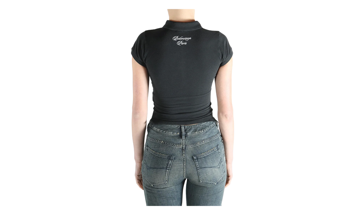 Cropped Polo T-Shirt WMNS "Washed Black" 850360 TTVM9 6552
