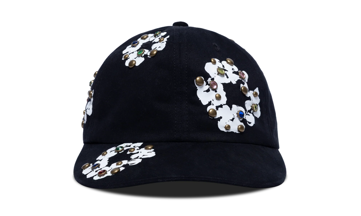 Rhinestone Cotton Wreath Cap "Black" DT351