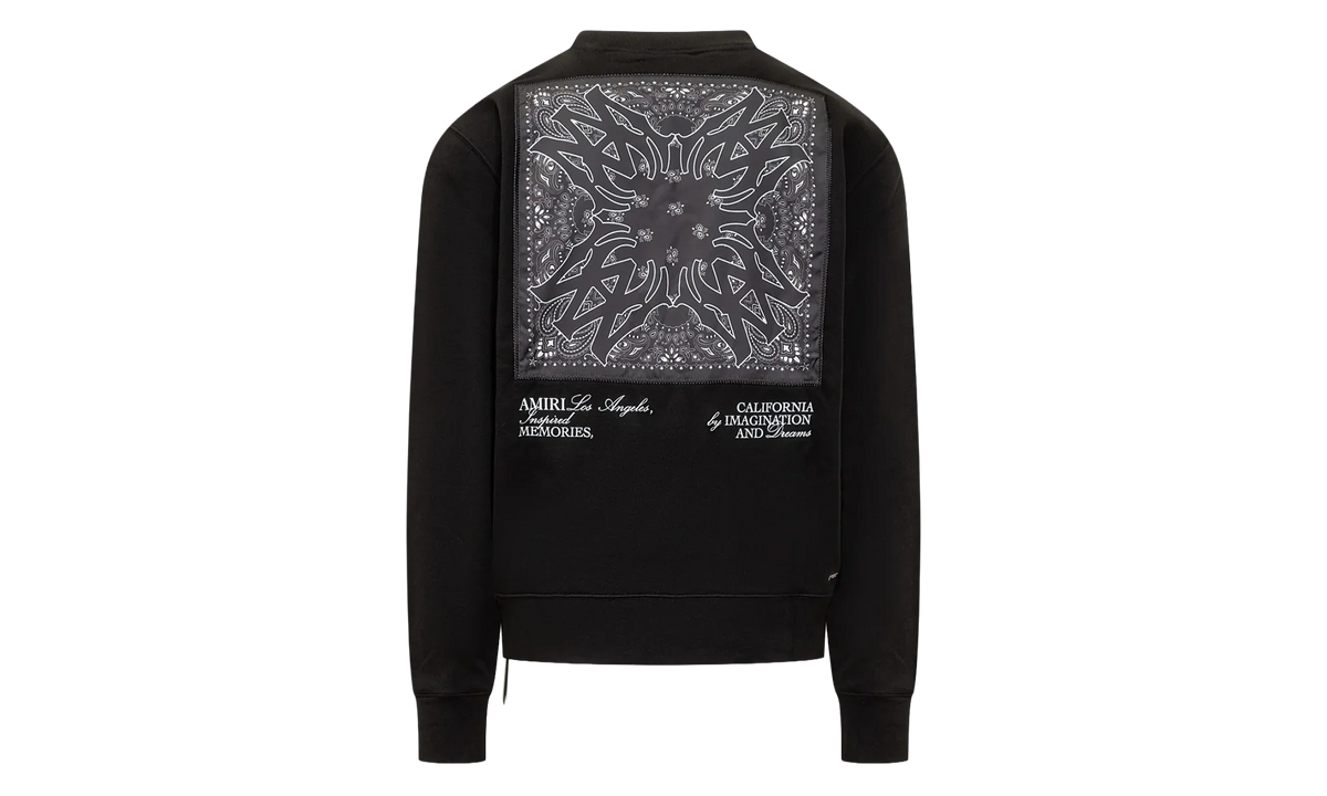 MA Bandana Silk Applique Logo Crewneck Sweatshirt "Black" AMJYCW1041