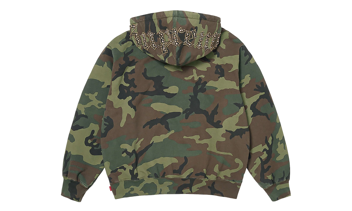 Overdyed Studded Hooded Sweatshirt "SS26 - Camo" SU27376