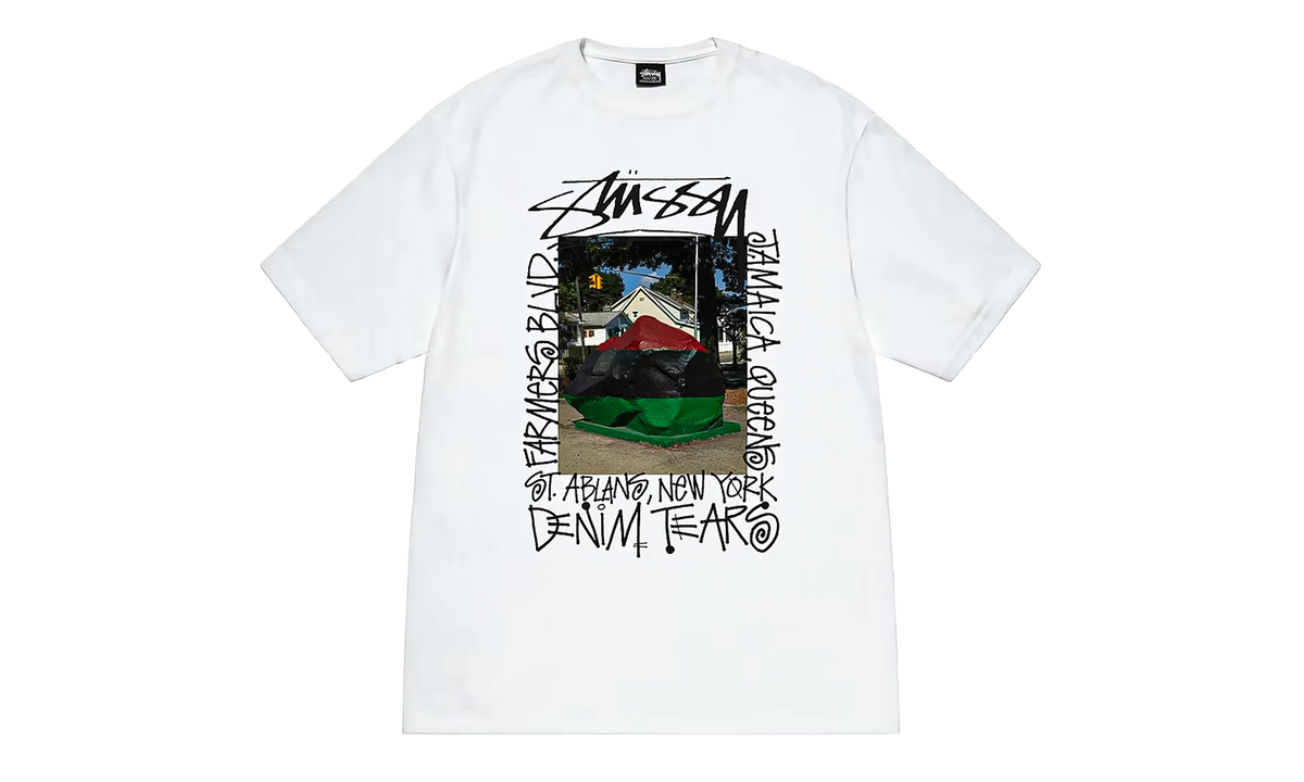 Stussy Farmers Blvd Short Sleeve Tee Shirt "White" DT309