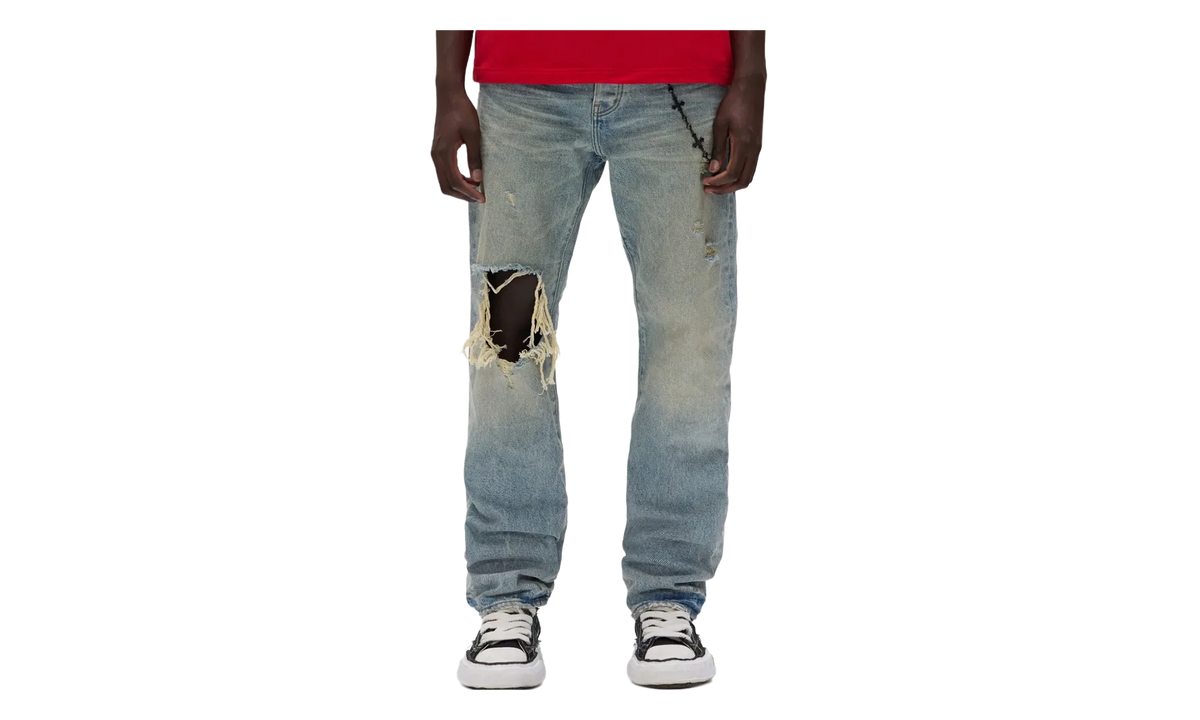Knee Blowout Dirty Jeans "Light Indigo" P011 KNEB325
