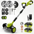 🔥[Hot sale]🔥SEESE Cordless Electric Weed Wacker, 3 Different Cutting Accessories for Lawn Trimming & Edging, with 2 Batteries, Lightweight Design‑ Suitable for Yard, Garden