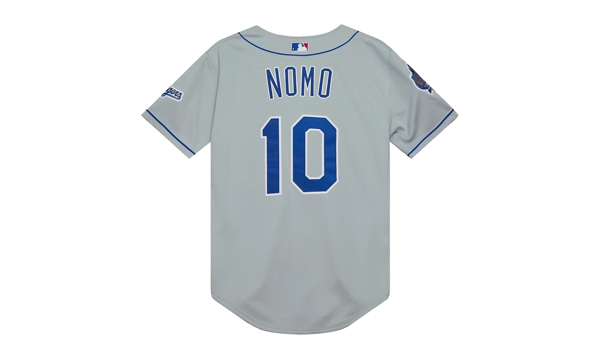 MLB Hideo Nomo Road Jersey "2002 Los Angeles Dodgers – Chrome" AJY15337 LAD02HNOCHRM