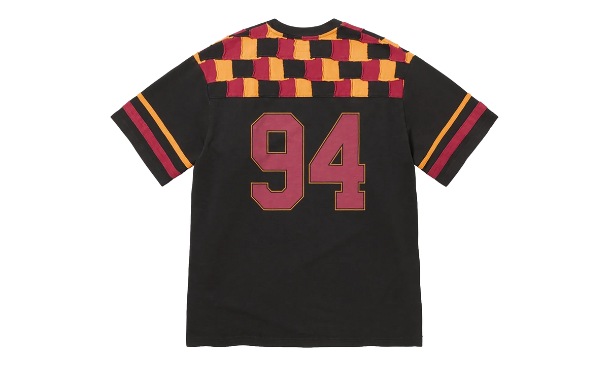 Patchwork Yoke Football Top "Black" SU27000