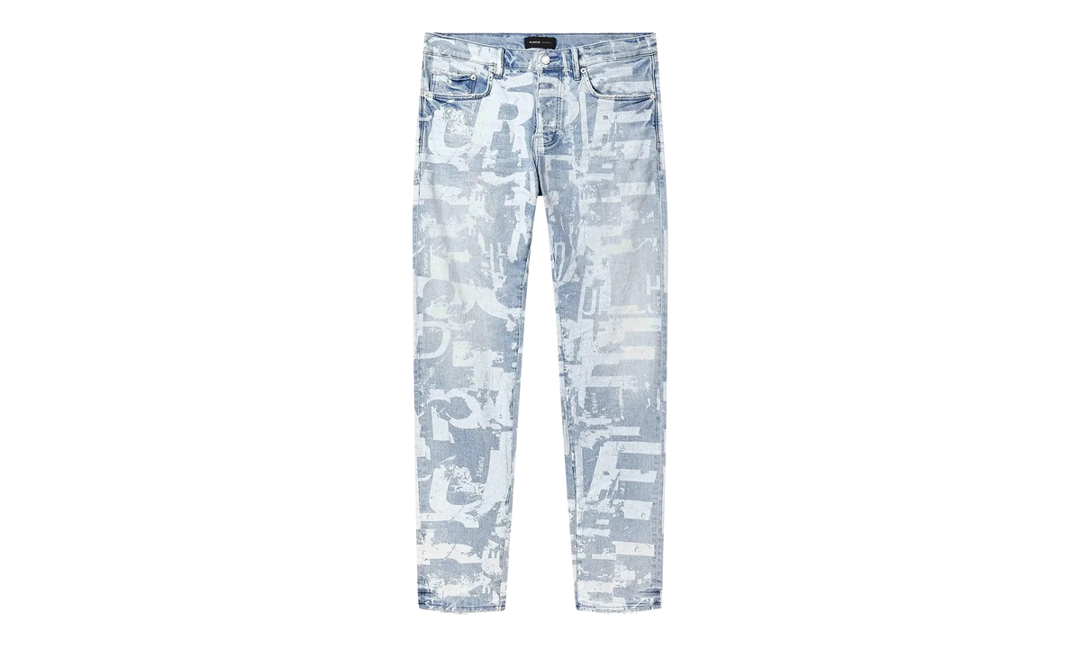 Skinny Grunge Print Jean "Light Indigo" P001 SGGT325