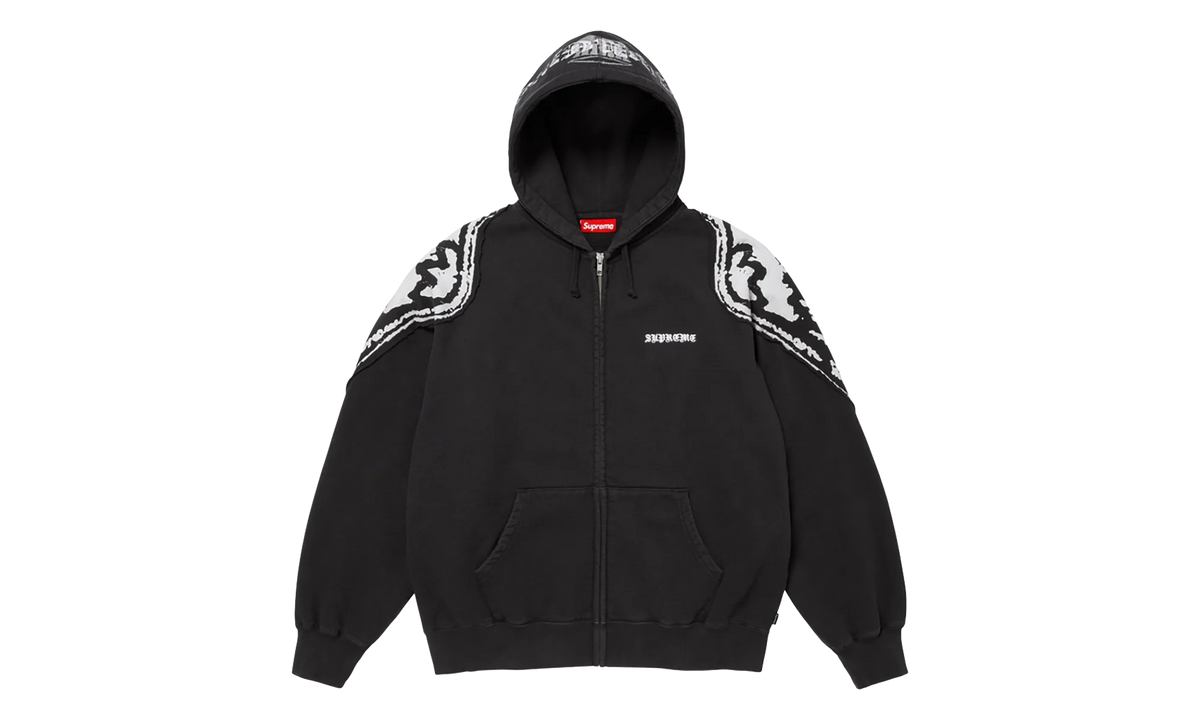 Wings Zip Up Hooded Sweatshirt "Black" SU27001