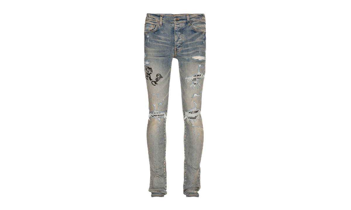 Old English Logo Bandana Patch Jeans "Clay Indigo Multi" PS22MDS148 408B