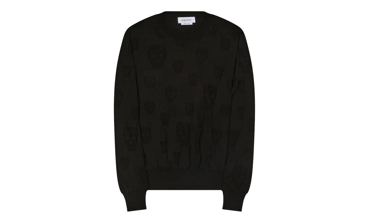 All Over Skulls Crewneck Sweater "Black" AM002