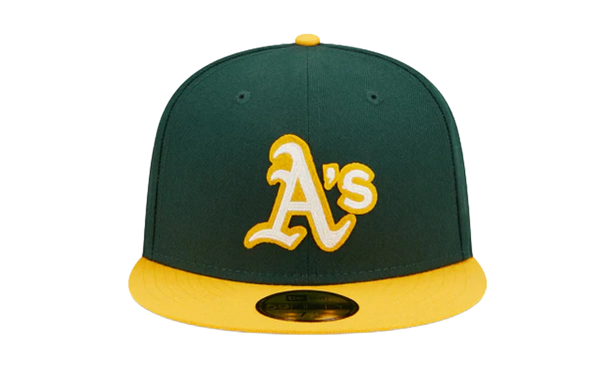 59FIFTY Oakland Athletics Letterman Fitted Hat "Green / Yellow" 60296438
