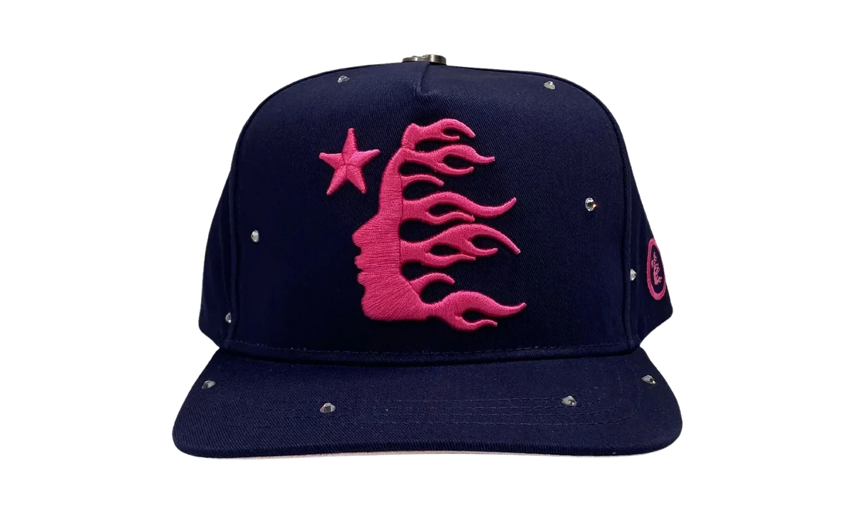 OG Logo Rhinestone Fitted Hat "Navy / Pink" HSR129