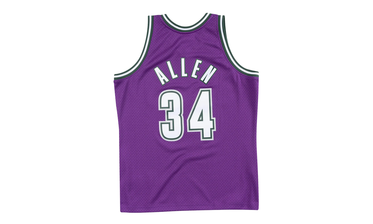 NBA Ray Allen Swingman Road Jersey "2000 Milwaukee Bucks - Purple" SMJYAC18014 MBUPURP00RAL