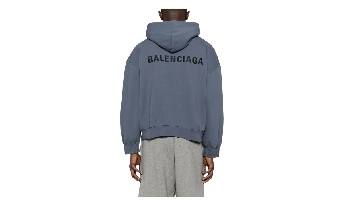 Back Zip Up Hoodie Regular Fit "Faded Dark Blue / Black" 803264 TTVG1 3364