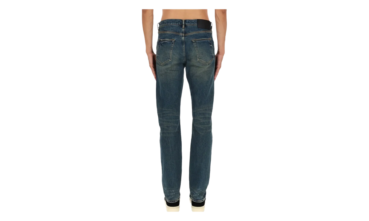 P005 Stratos Vintage Knee Slit Jeans "Dark Indigo" P005 SVKD425