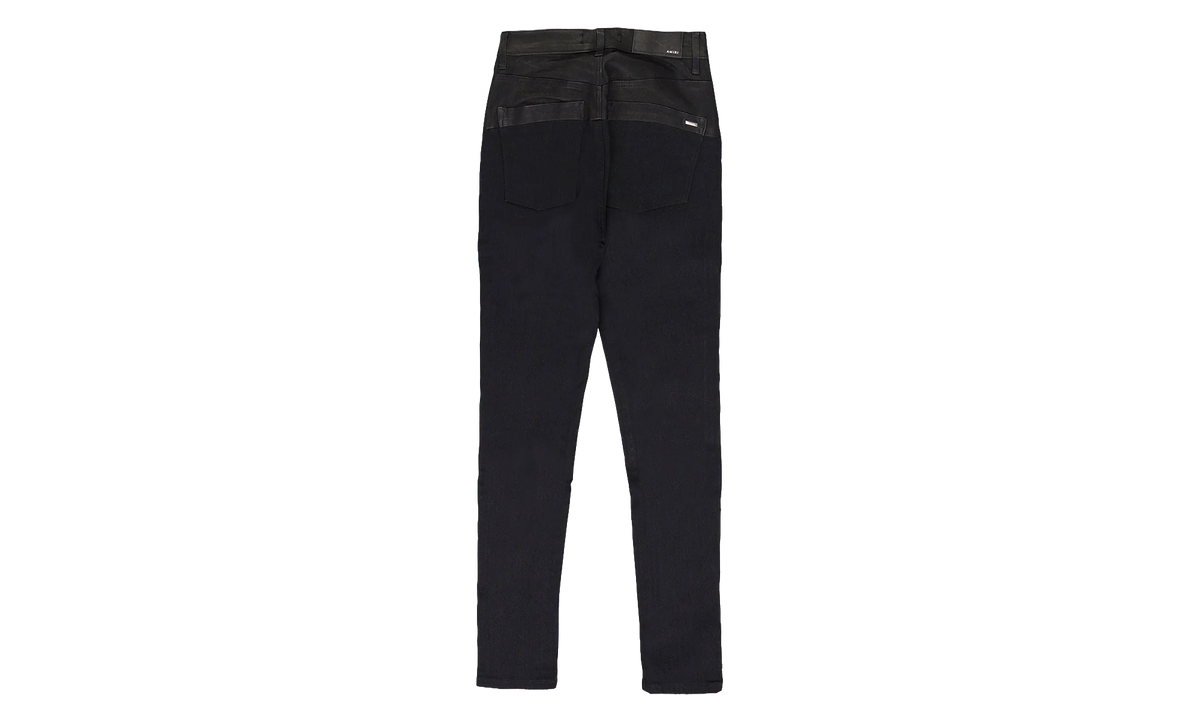 CONTRAST SKINNY W/ LEATHER "Aged Black/Black Leather" PS22WDS071
