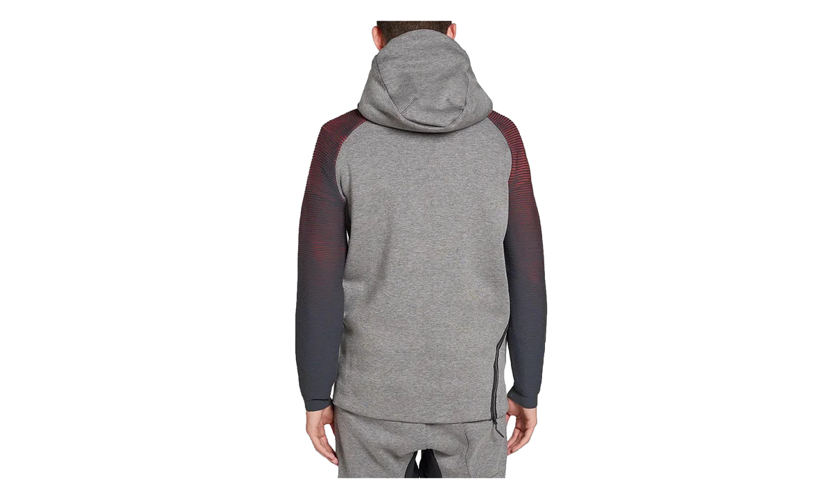 Tech Fleece Long Funnel Zip Hoodie "Carbon Heather / Black" 805655 063