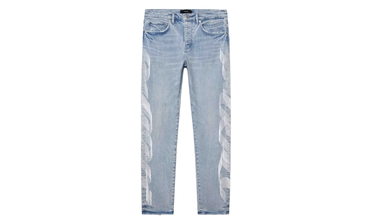 P005 Embroidered Logo Jeans "Light Indigo" P005 LEML226