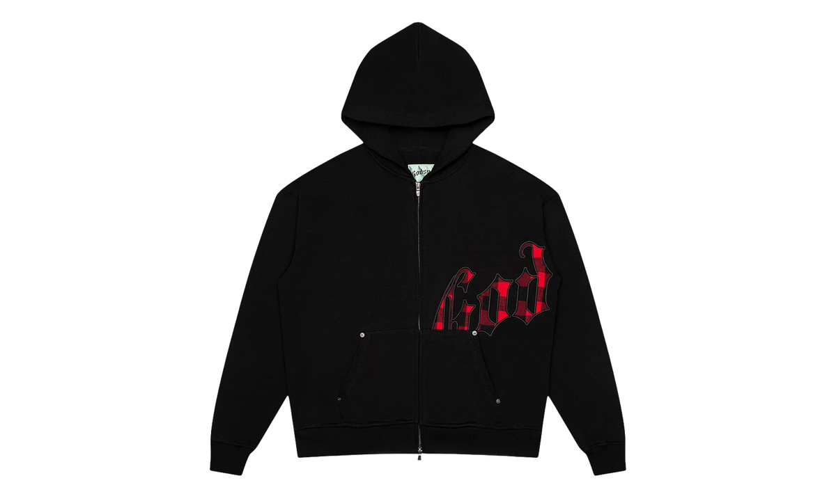 OG Logo Hoodie "Black Red Plaid" GS097