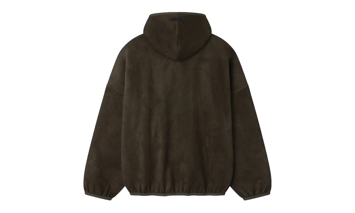 Suede Fleece Modern Hoodie "Brown" 192HO256943F