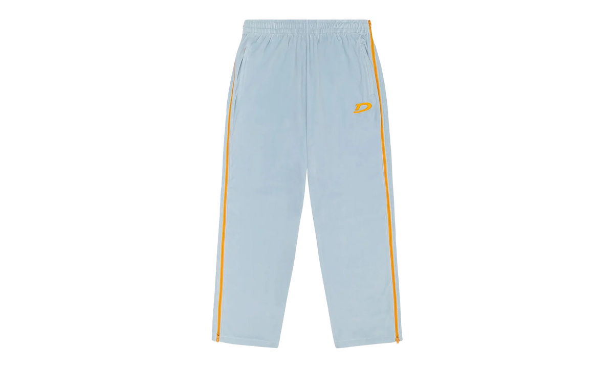 5Q Zip Velour Warmup Track Pants "Light Blue" DT434