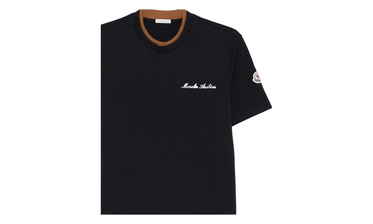 Crew Neck Short Sleeve T-Shirt "Navy Blue" MON56