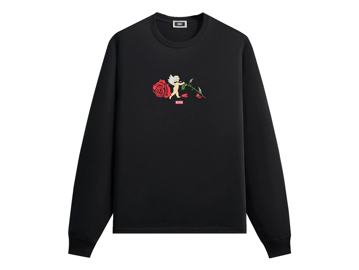 Cupid Rose Long Sleeve Tee "Black" khm034591 001