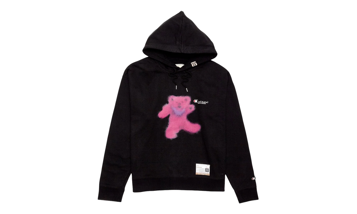 MMY x Champion Teddy Bear Logo Hooded Sweatshirt "Black Pink Multi" A09HD712 BLACK