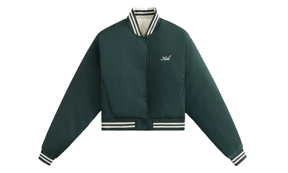 Landry II Cropped Satin Bomber Jacket WMNS "Dark Green" KITH120