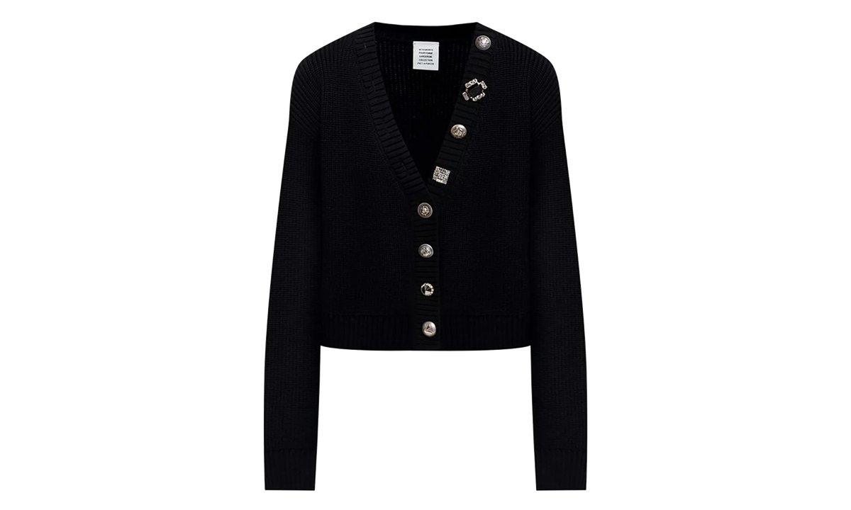 Fancy Button Mini Cardigan WMNS "Black" WH76KN220B BLAC