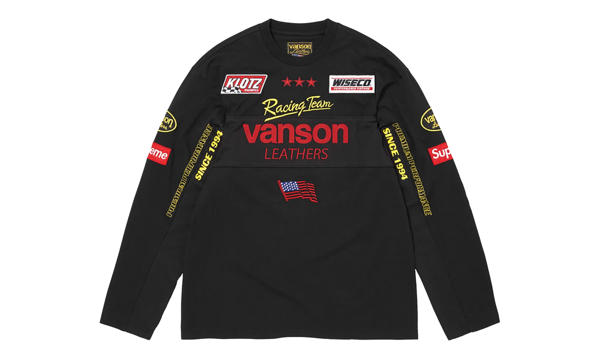 Vanson Leathers® L/S Top "SS26 - Black" SU27022