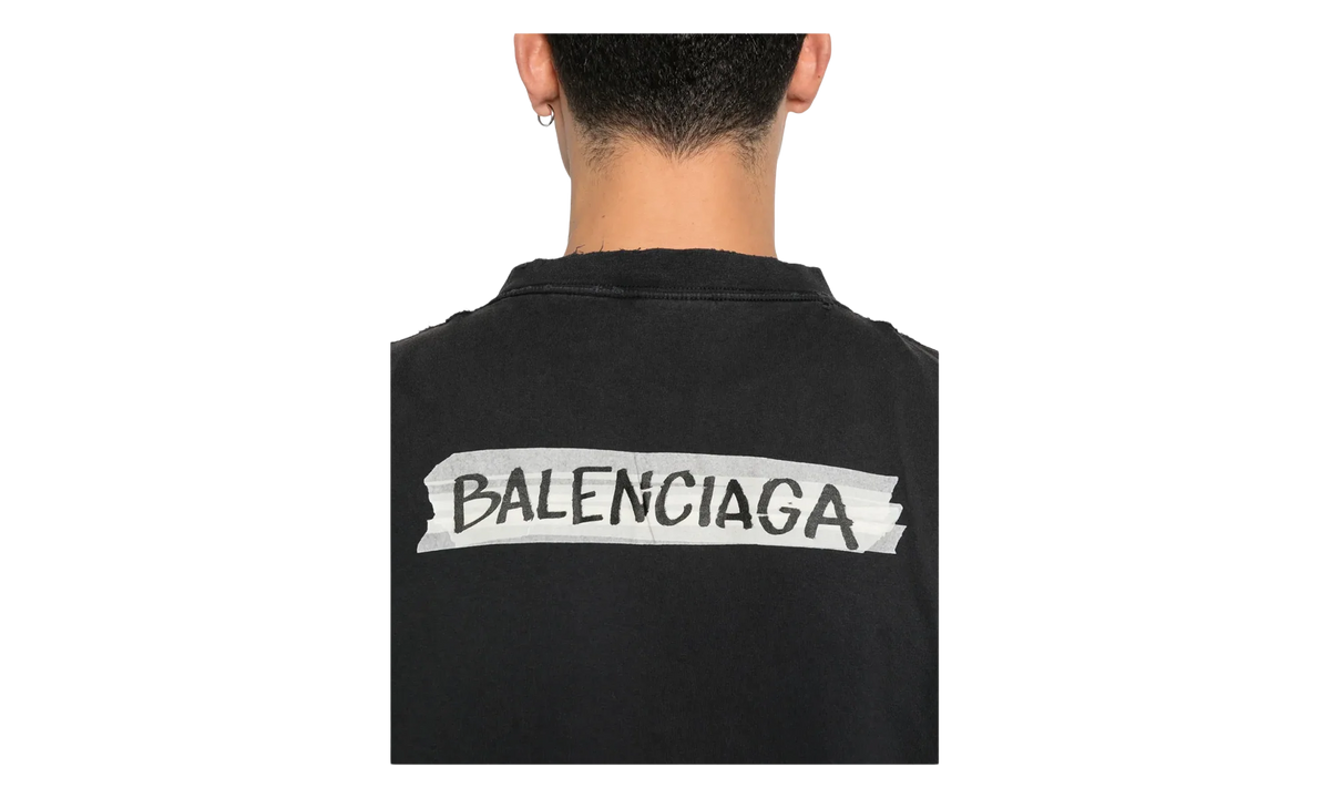 Masking Tape Medium Fit T-shirt "Faded Black" 764235 TTVL6 1041