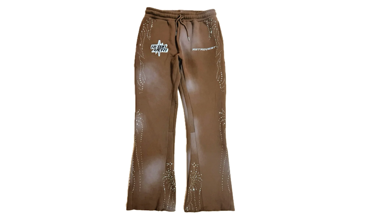 Rhinestone Sweatpants "Brown" RET027