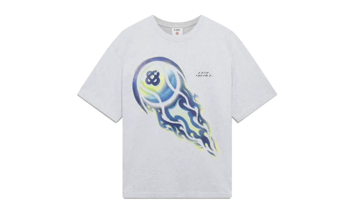 Flaming Tennis Ball Oversized Short Sleeve T‑Shirt "Grey" M P26 JTS 044 02