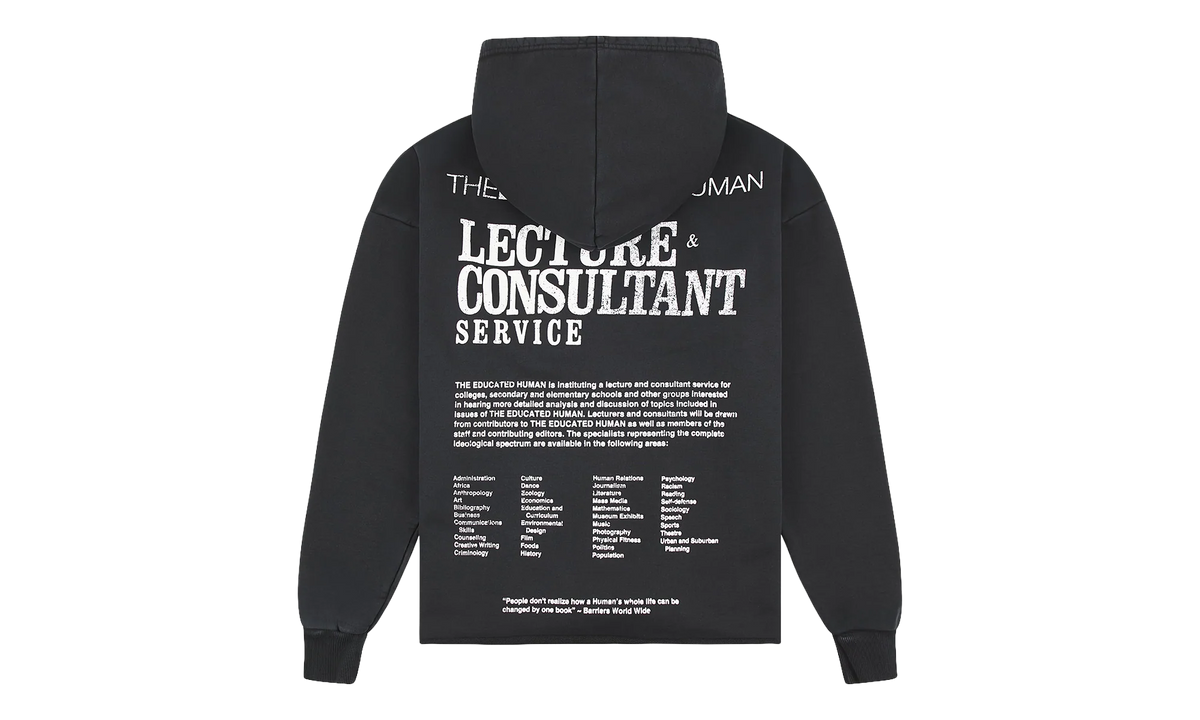 Educated Human Hoodie "Black" BAR34