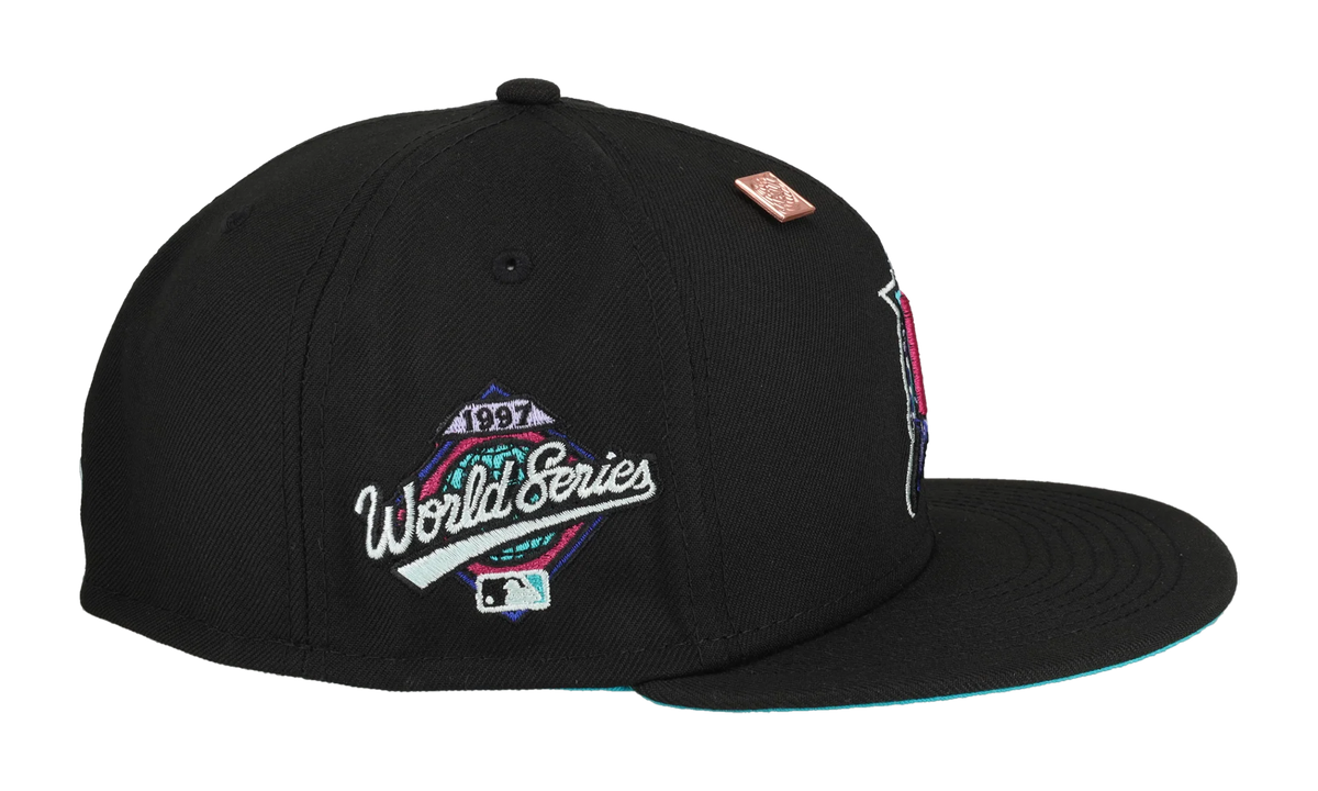 59FIFTY Florida Marlins 1997 World Series Polar Lights Fitted Hat "Black" 123451290786
