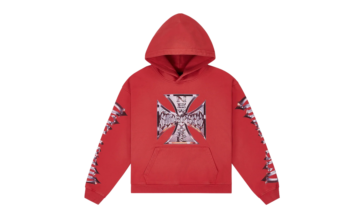 Chrome Motto Hoodie "Red Wash" 9GQZJVR0