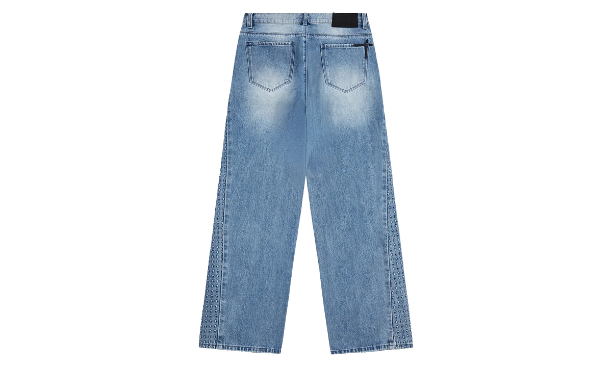 Zed Straight Leg Jeans "Glacier Blue 3D Cross" MEXOD1249 J2118GBDCS