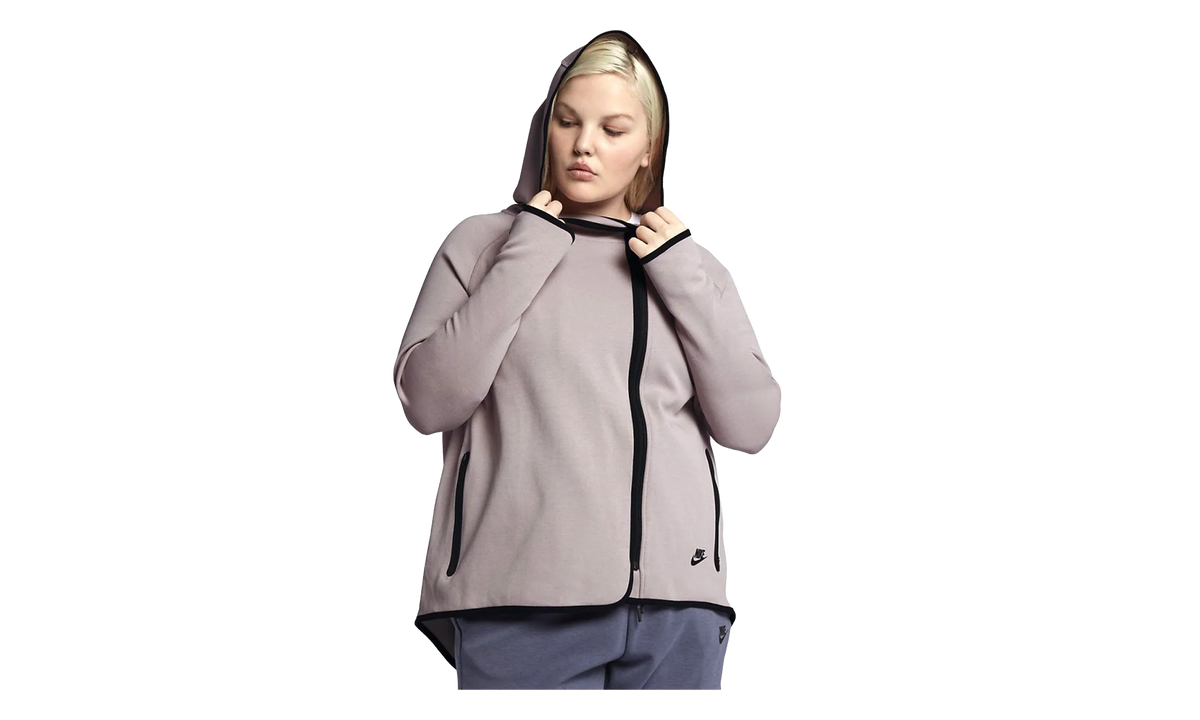 Tech Fleece Full Zip Cape Hoodie WMNS "Rose Pink / Black" AH3969 684