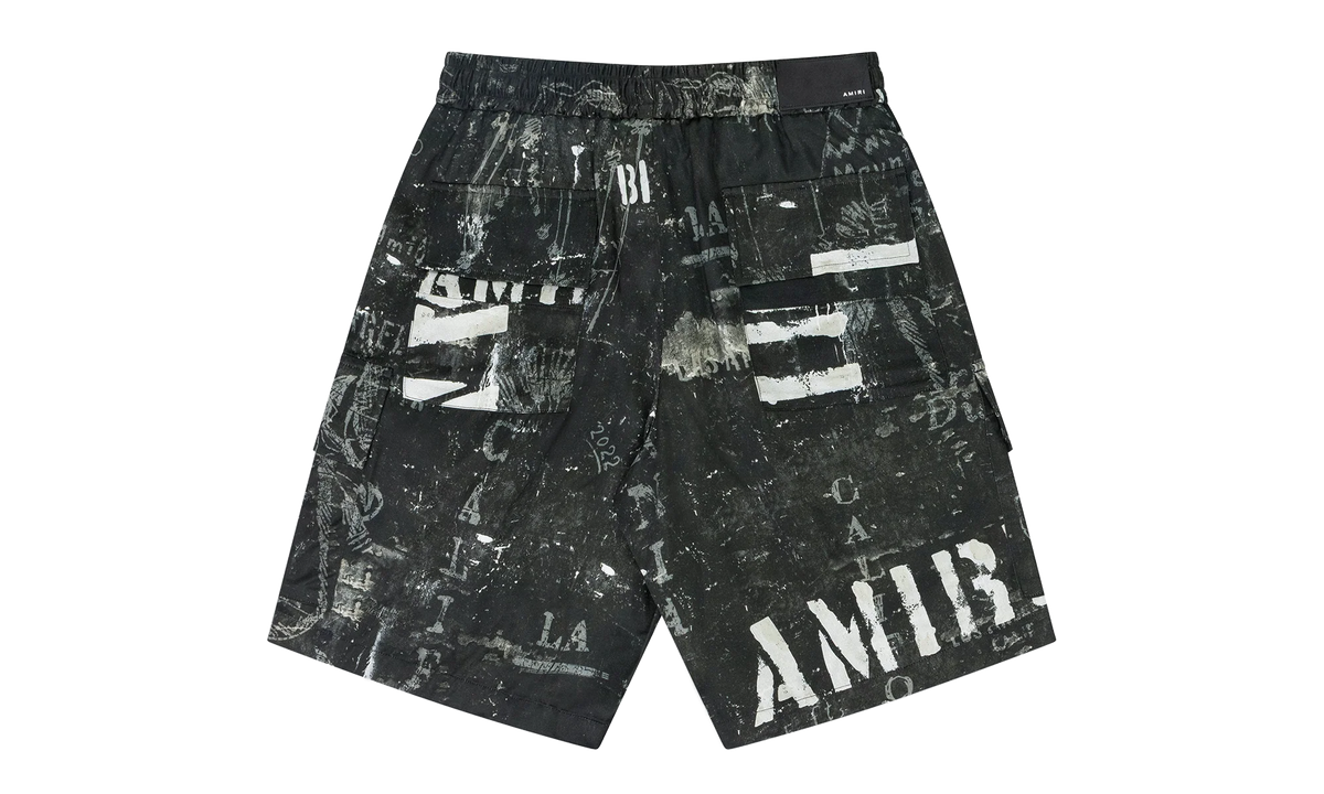 Army Stencil Cargo Shorts "Black" PF22MPB006_Black