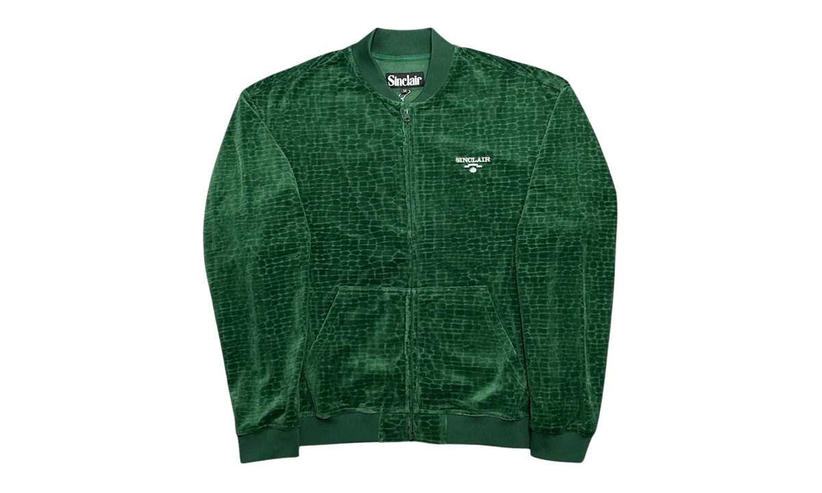Croc Jacquard Velour Track Jacket "Green" SMT223 GRN