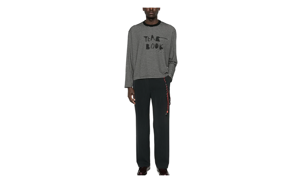 Yearbook Crew Neck Pullover "PJ Stripe Jersey - Black" 261 MJP021P3 PJSTBLK