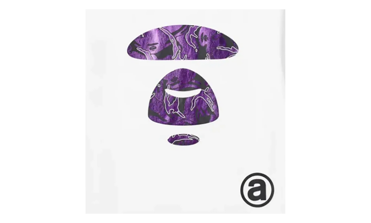 Aape Foil Moonface T-Shirt "White / Purple" CA5CEA57