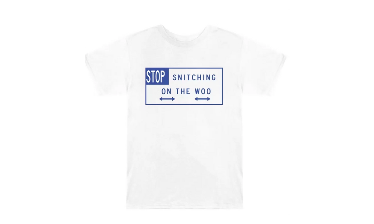Stop Snitching SS Tee "Pop Smoke - White" Y9JHH6S4P
