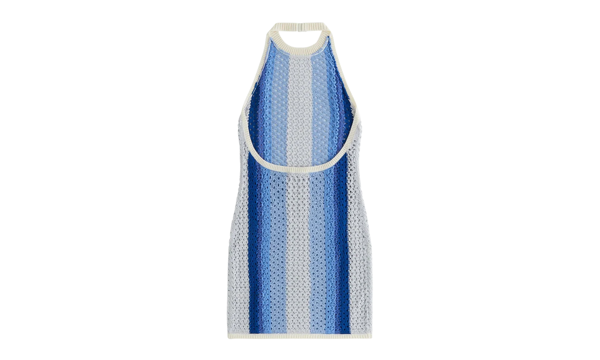 Crochet Knit Anya Mini Dress "Kyanite" KITH10