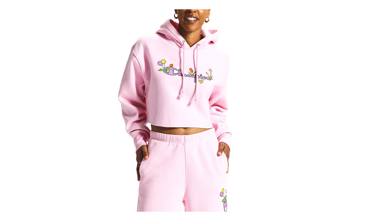 Candy Land Reverse Weave Cropped Hoodie WMNS "Pink Candy" WL659 590735PKN