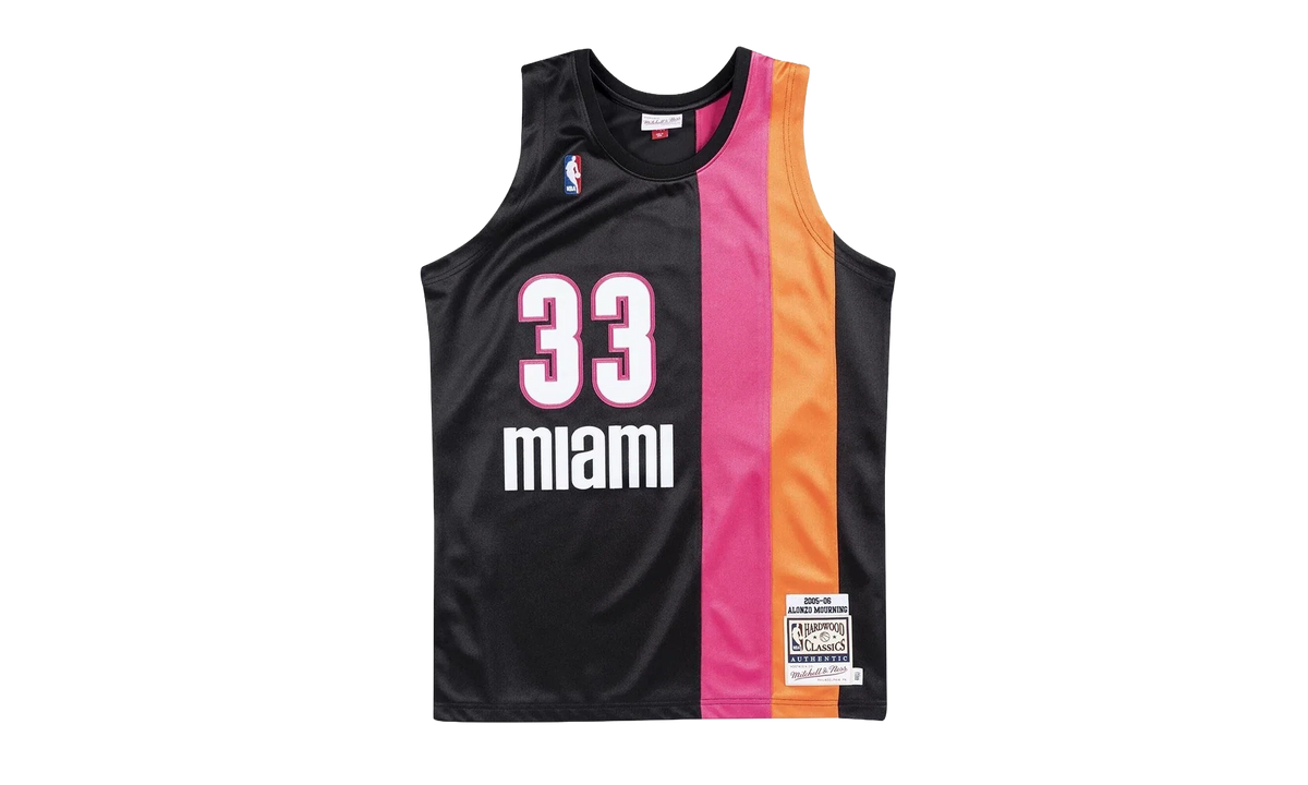 NBA Alonzo Mourning Authentic Jersey "2005-06 Miami Heat Alternate - Black" AJY4EL18032 MHEBLCK05AMO