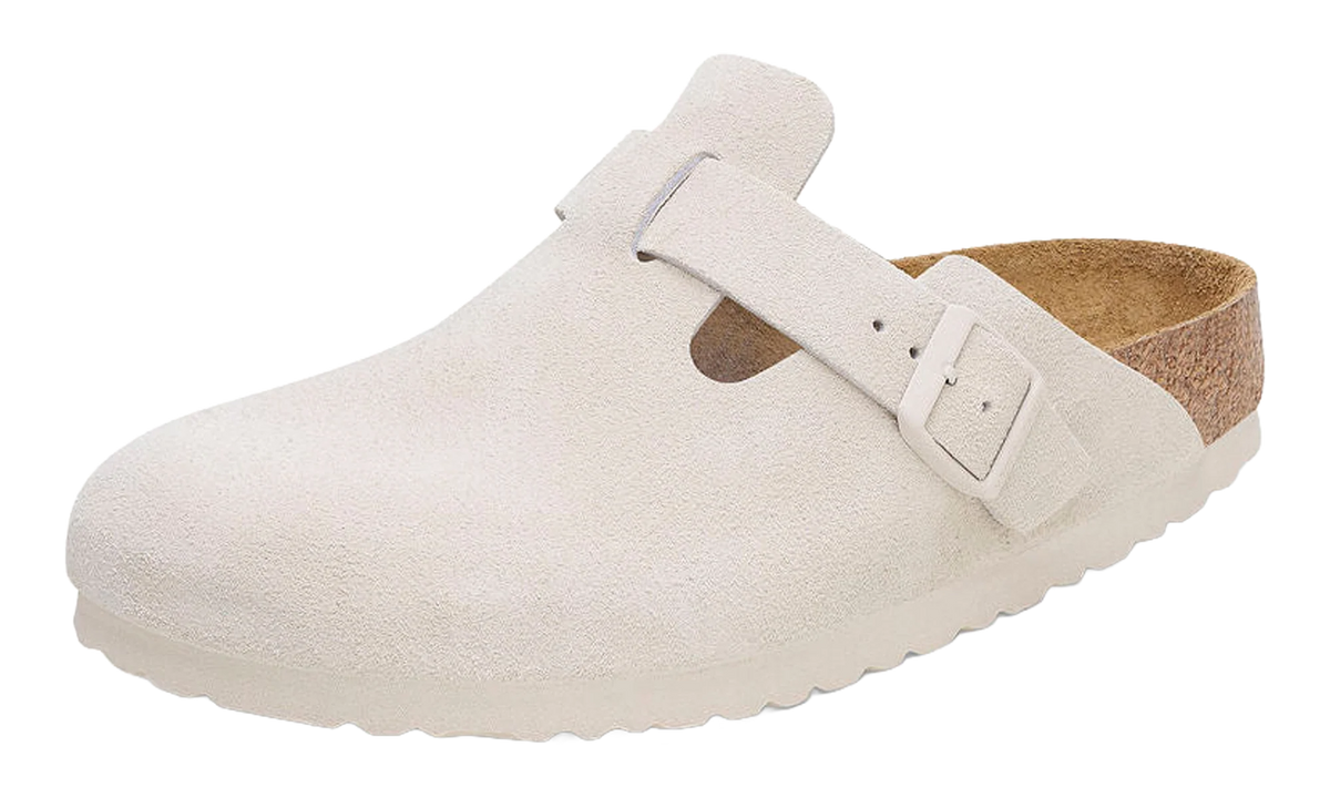 Boston Soft Footbed Suede Leather "Antique White" 10276671