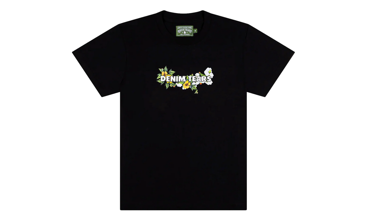 Floral Logo Short Sleeve Tee "Black" DT361