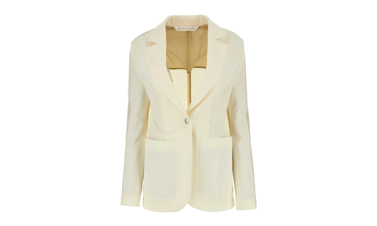 Side Stripe Detailed Blazer Suit Jacket "Cream" PWEN013F23FAB001