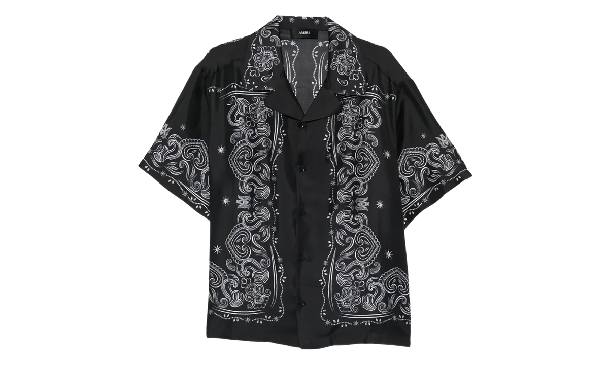 Bandana Paint Bowling Shirt "Black" AMTOSH1049 001